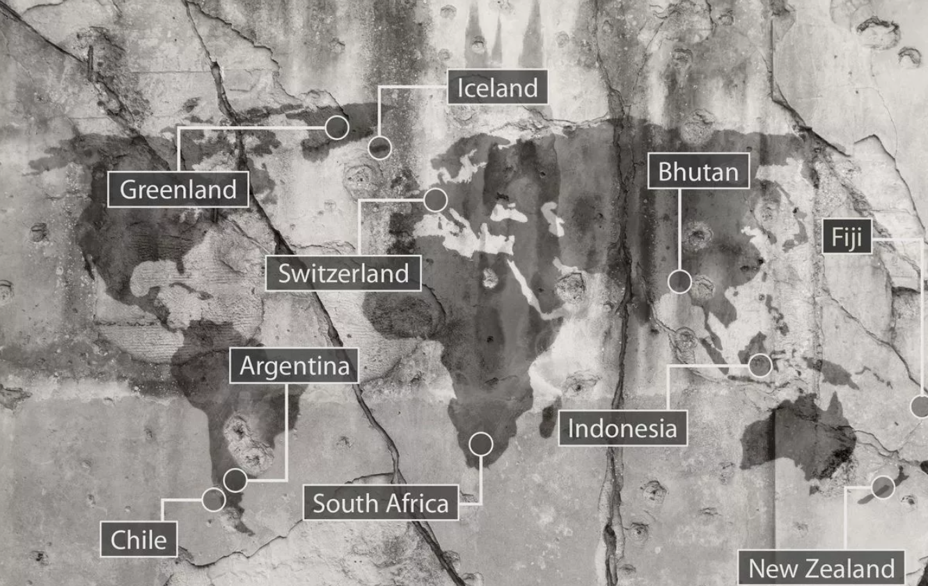 Создана карта "Третьей мировой", которая показывает страны, где будет безопасно в случае ядерного удара Путина